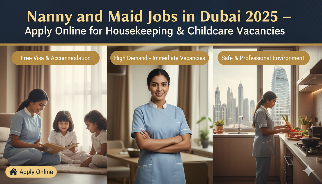 Nanny and Maid Jobs in Dubai 2025 – Apply Online for Housekeeping & Childcare Vacancies